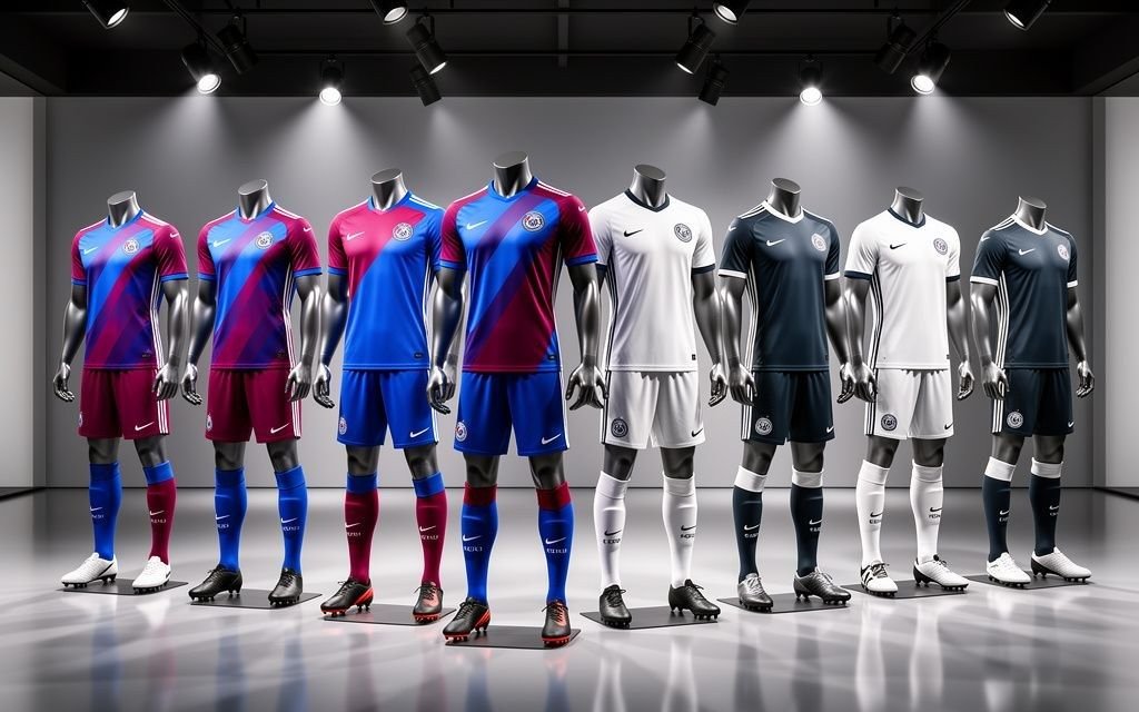Custom football full match kit program including jersey, shorts and socks